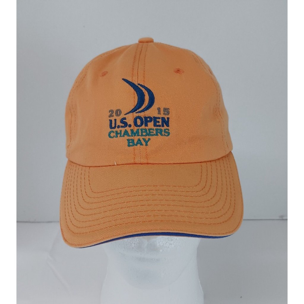 2015 U.S Open Chambers Bay Baseball Cap Hat Usga Golf Adjustable Cotton Orange